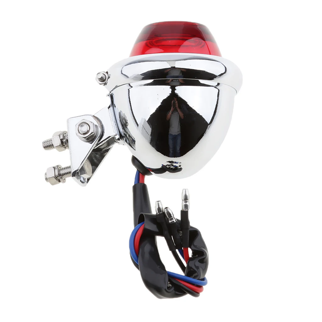 Задний стоп сигнал для мотоцикла красный светодиод 3 провода подключение Harley Bobber