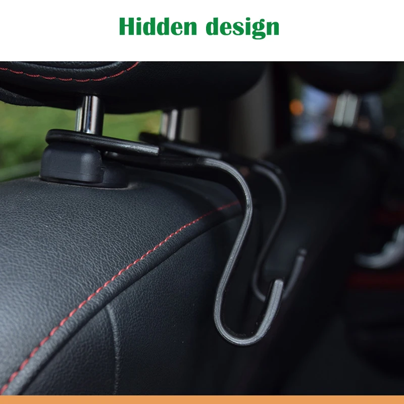 2 Шт Автомобильные крючки для заднего сиденья держатель сумки кошелек ткань