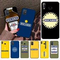 cutewanan ricard cover black soft shell phone case for samsung a10 a20 a30 a40 a50 a70 a80 a71 a91 a51 a6 a8 2018