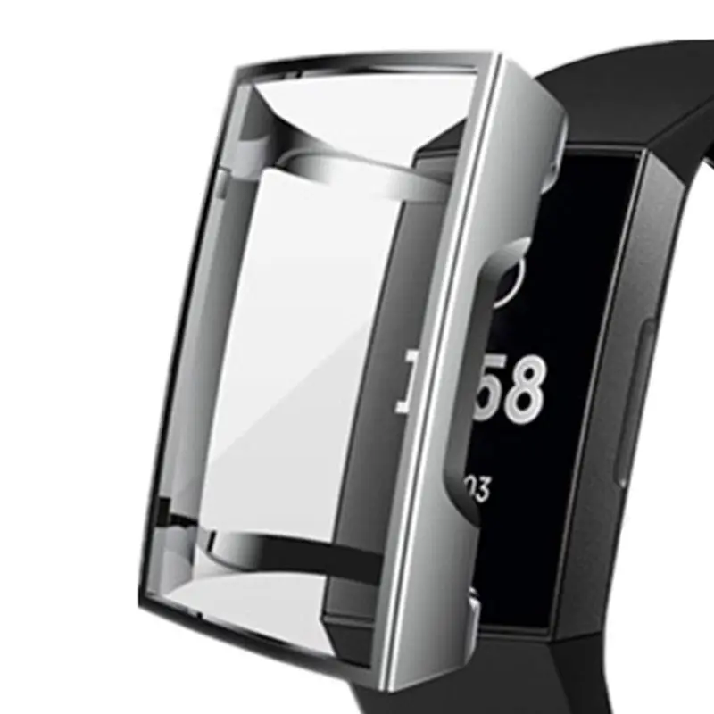 

Screen Protectors Case For Fit bit Charge 4/3Watch Band Replacement TPU Frame