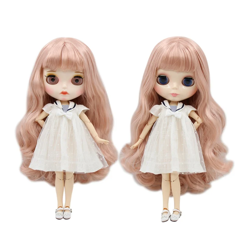 Кукла Blyth от ICY DBS с белой кожей для суставов матовым лицом и бровями розовыми