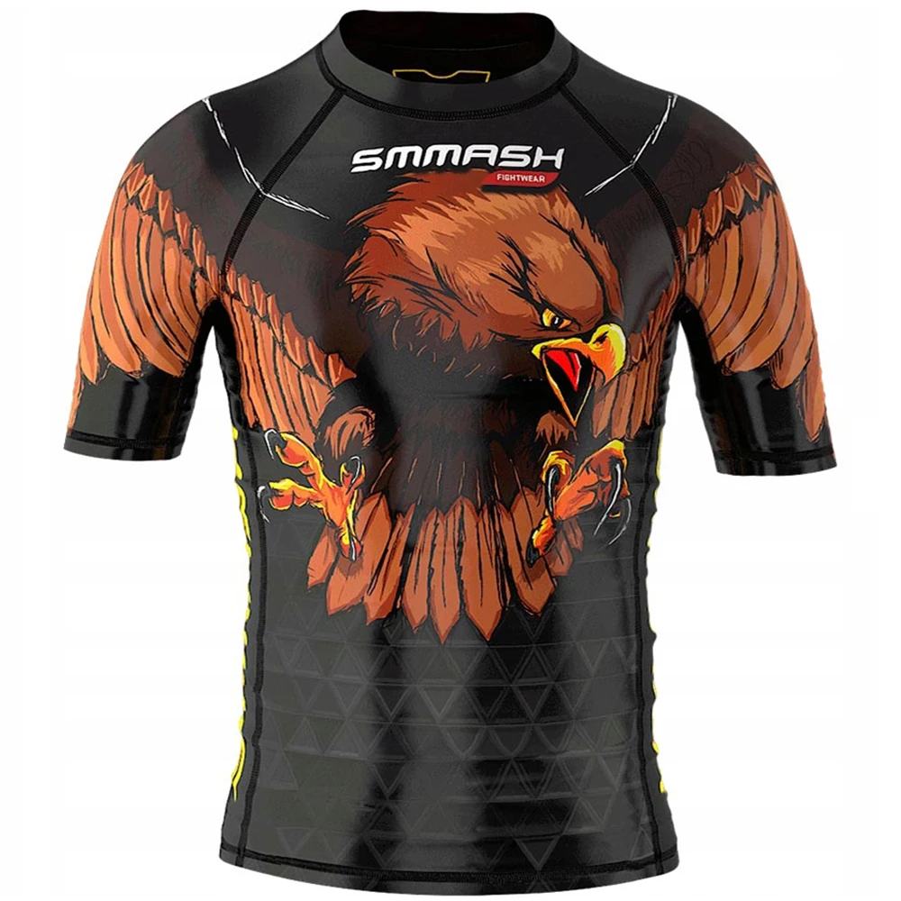 Мужские футболки для бега быстросохнущие Компрессионные спортивные фитнеса