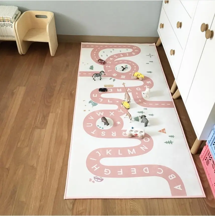 

60*180cm Baby Crawling Mat INS Infant Adventure Game Pad Crawling Blanket Puzzles Learning Toy Kids Room Decoration Floor Carpet