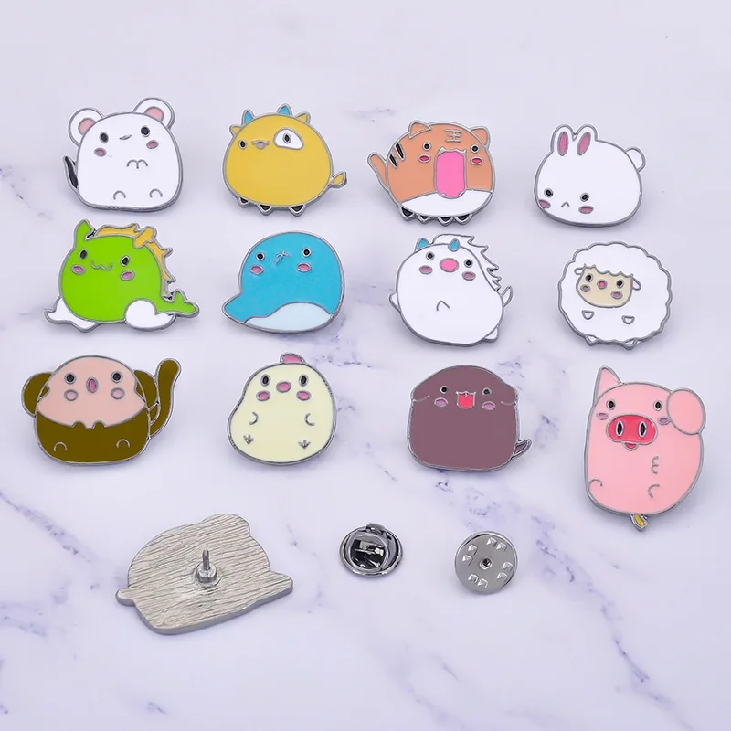 Красивые шпильки броши в виде животных для женщин и мужчин китайские булавки