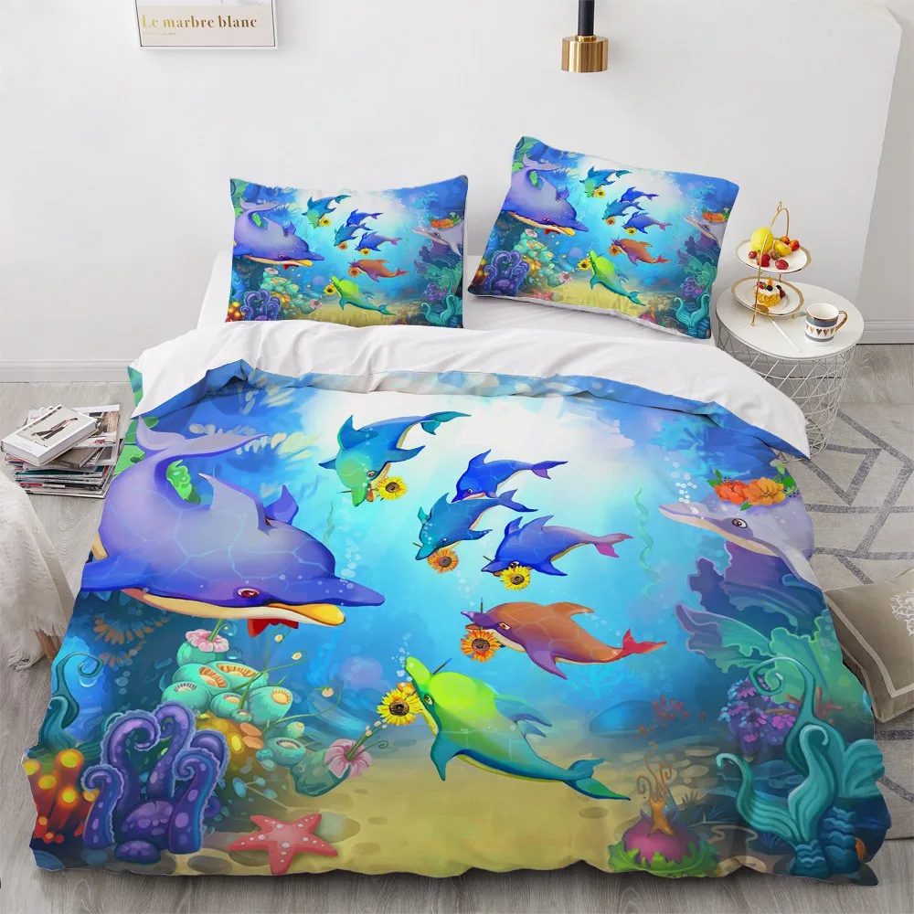 Классический Комплект постельного белья с 3D пододеяльником и одеялом