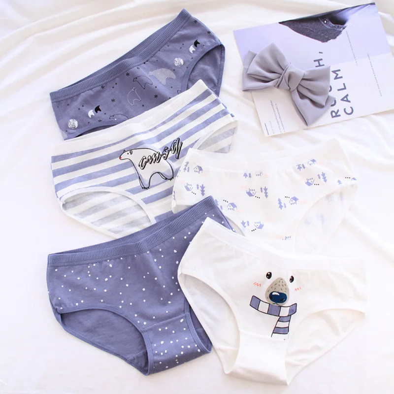 

Трусы женские бесшовные из Хлопковые женские трусы хлопка с рисунком медведя