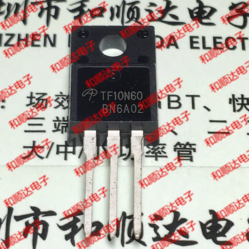 

10pcs/lot TF10N60 AOTF10N60 New stock TO-220F 600V 10A