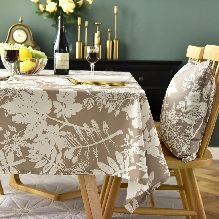 Современный Водонепроницаемая скатерть опавший лист с принтом винтажная