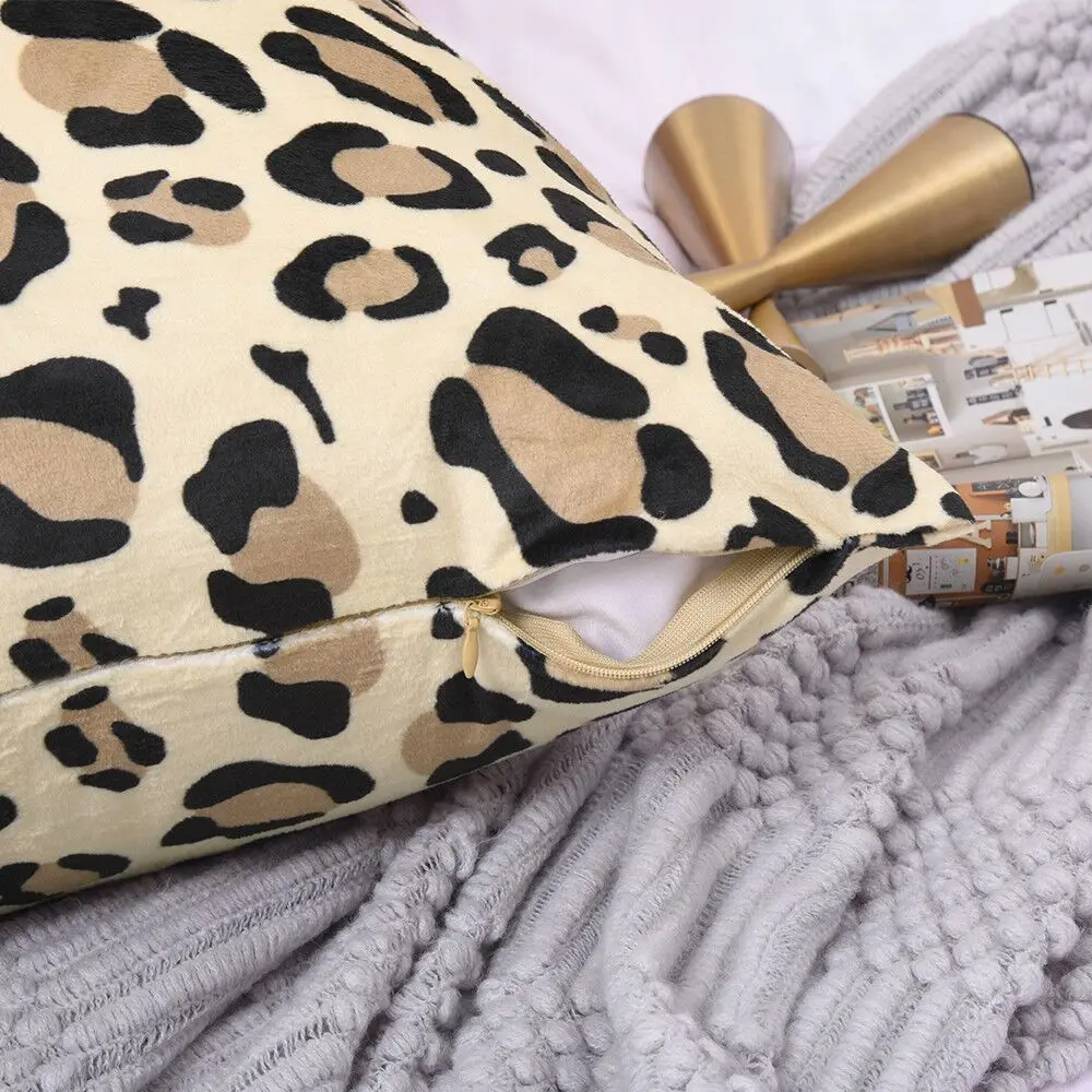 Animal Skin Pattern Short Plush Long Pillowcase Bedroom Sofa Back Hugging Body Pillow Case Adults Double Sleeping Cover | Дом и сад