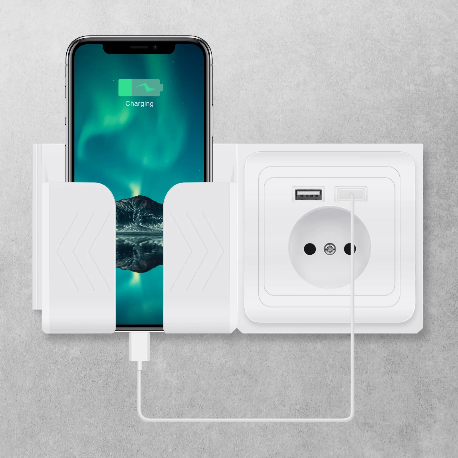 Новинка 2021 немецкая стандартная Европейская настенная розетка USB Стандартная