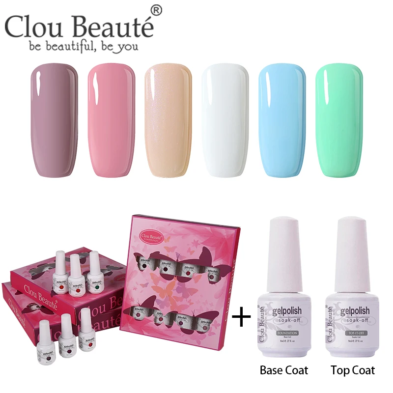 ZH36 Clou Beaute 8 шт./компл. Гель-лак для ногтей гибрид Лаки грунтовка лаки для ногтей Маникюр 8 мл Гель-лак для ногтей УФ лак - Цвет: ZH36