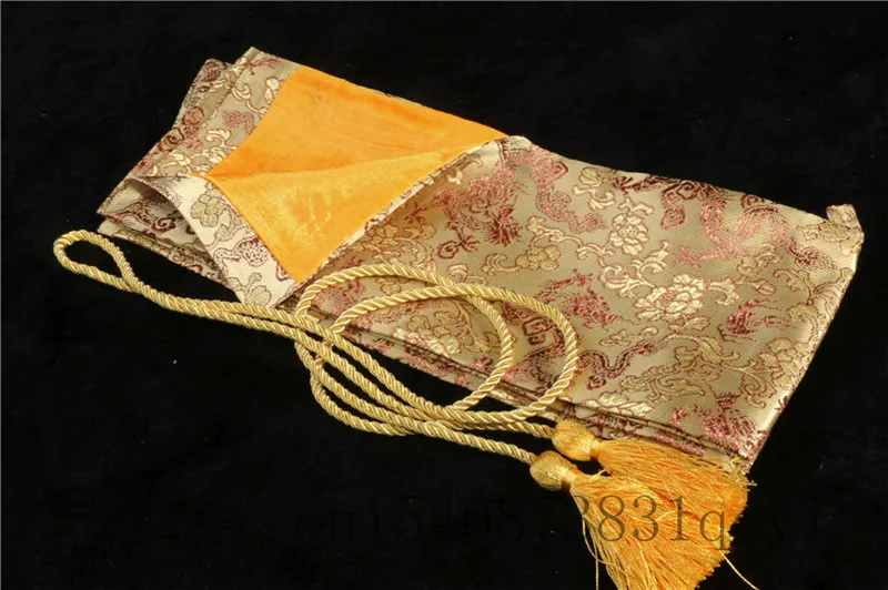 Желтый Шелковый мешок 134 см с драконом для защиты японского самурайского меча