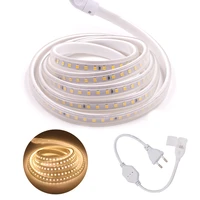 5050 2835 led strip light 220v ac waterproof flexible led light tape warm white cold white switchpower plug 1m 10m 50m 100m