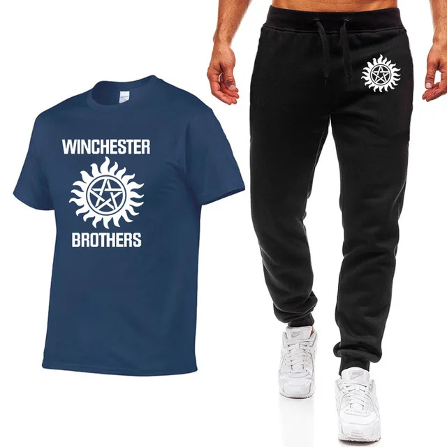 Супернатуральная футболка мужские летние братья-Винчестеры модные повседневные