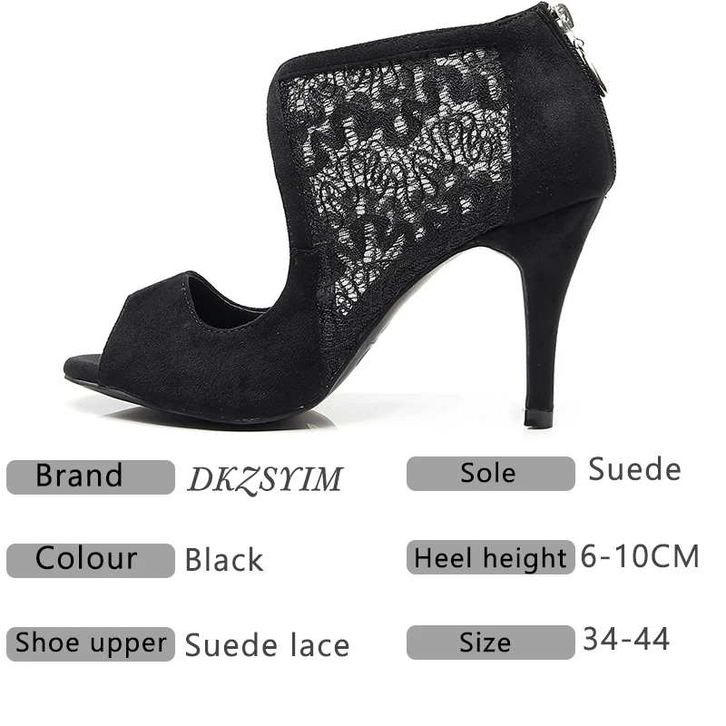 Женские туфли для латиноамериканских танцев DKZSYIM Бальные замшевые кружевные