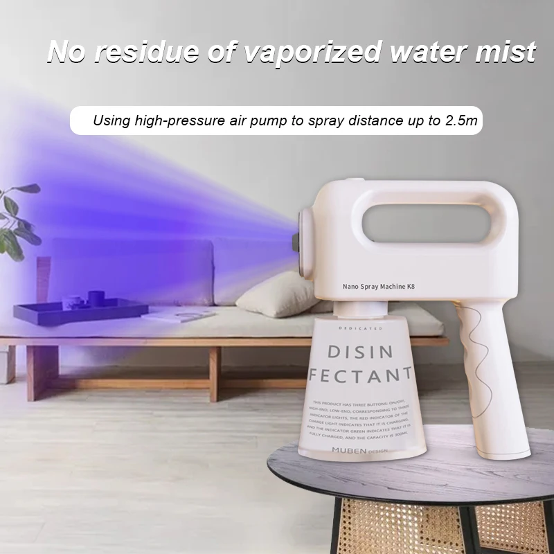 Пульверизатор для дезинфекции с синим светом 500 м USB-зарядка
