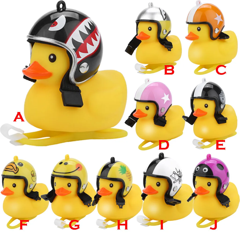 

48# Cartoon Duck Head Light Shining Duck Bicycle Bells Handlebar Bicycle Accessories Mountain Bike Handlebar Duck Head Light