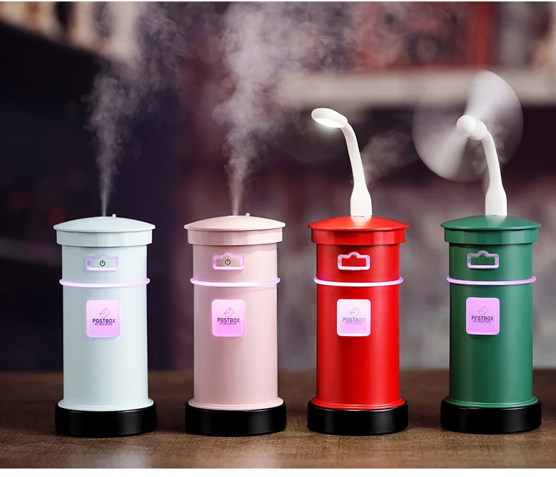 Мини Арома диффузор Ретро почтовый ящик увлажнитель искусство небольшой свежий