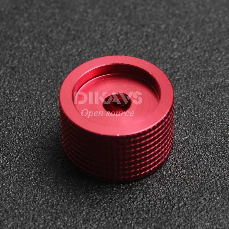 Твердый алюминий 25x15 5 мм регулятор громкости потенциометра 6 красный|potentiometer