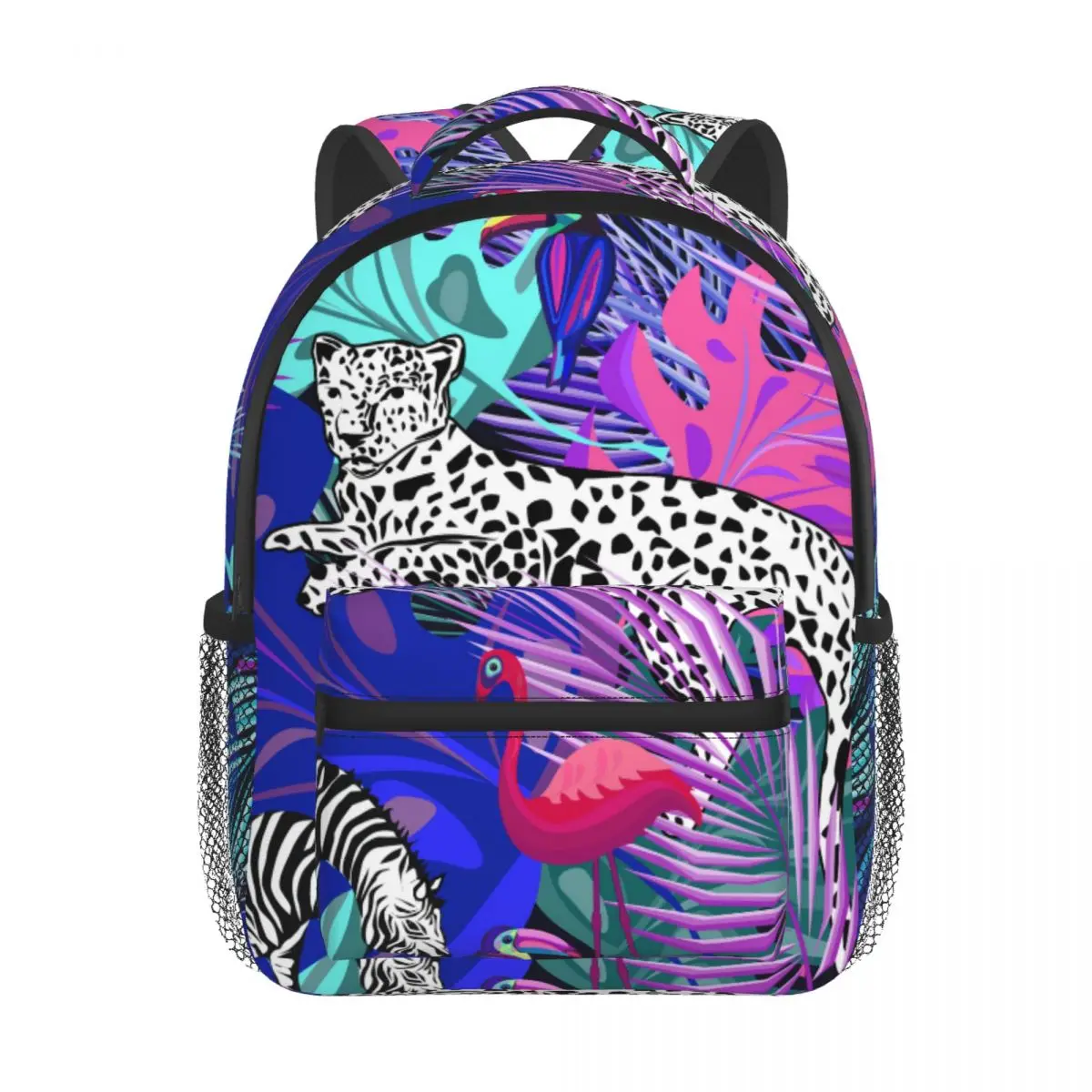 Children Bag Colored African Animals And Birds Kids Bag Kindergarten Preschool Backpack for Boys Girls 3-4-6 Years Old