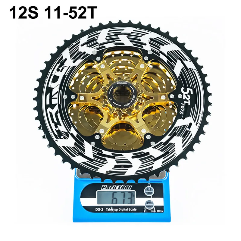 12S 11-52T gold Zracing Alpha 12s легкая кассета 12 скоростей MTB велосипед свободного хода 50T 52T Золото, совместима с M9100/XX1 GX Орел кассеты - Цвет: 12S 11-52T gold