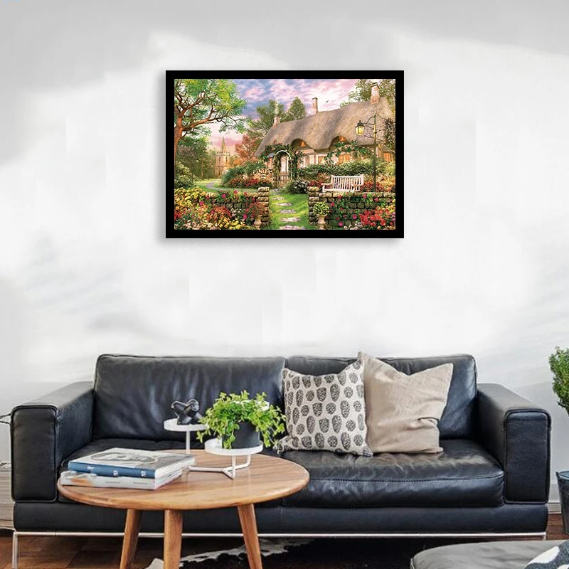 

1000Pcs Jigsaw Landscape Animal Universe Puzzle Leisure Toys Mori Bell Cottage Cottage in the Garden