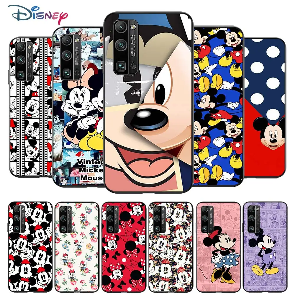 

Mickey Mouse cartoon cute for Huawei Honor V30 20 Pro X10 9S 9A 9C 9X 8X 10 9 Lite 8 7 Pro Silicone Soft Black Phone Case