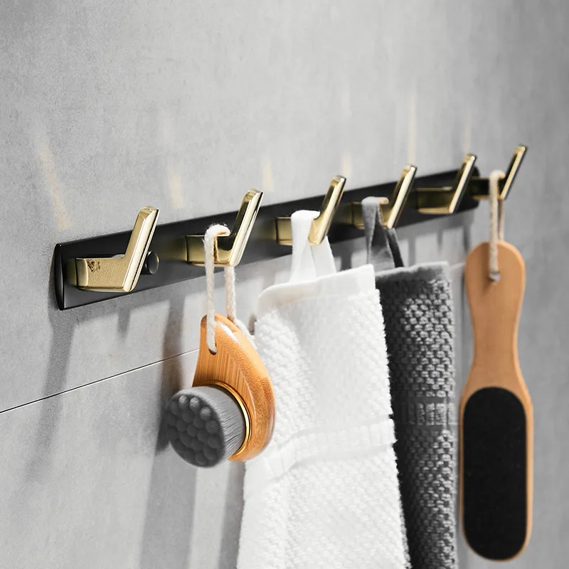 Крючок Tuqiu для халатов вешалка одежды полотенец кухонный крючок черный золотой