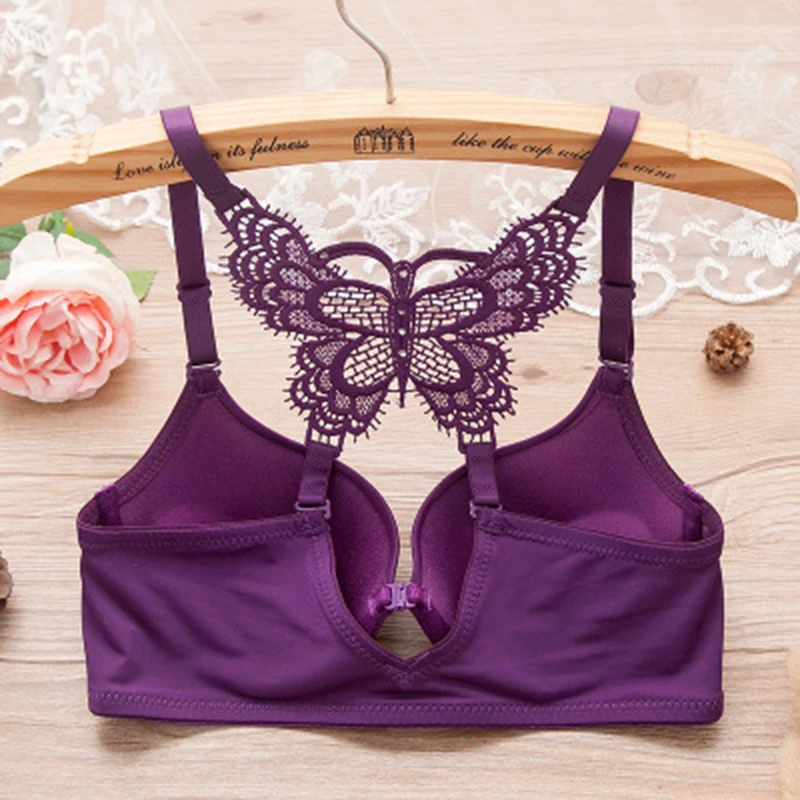 

Front Closure Women Bra Adjusted-straps Lingerie Fashion Underwire Sexy Push-up Bra Comfortable Underwear Women Gathered Bra