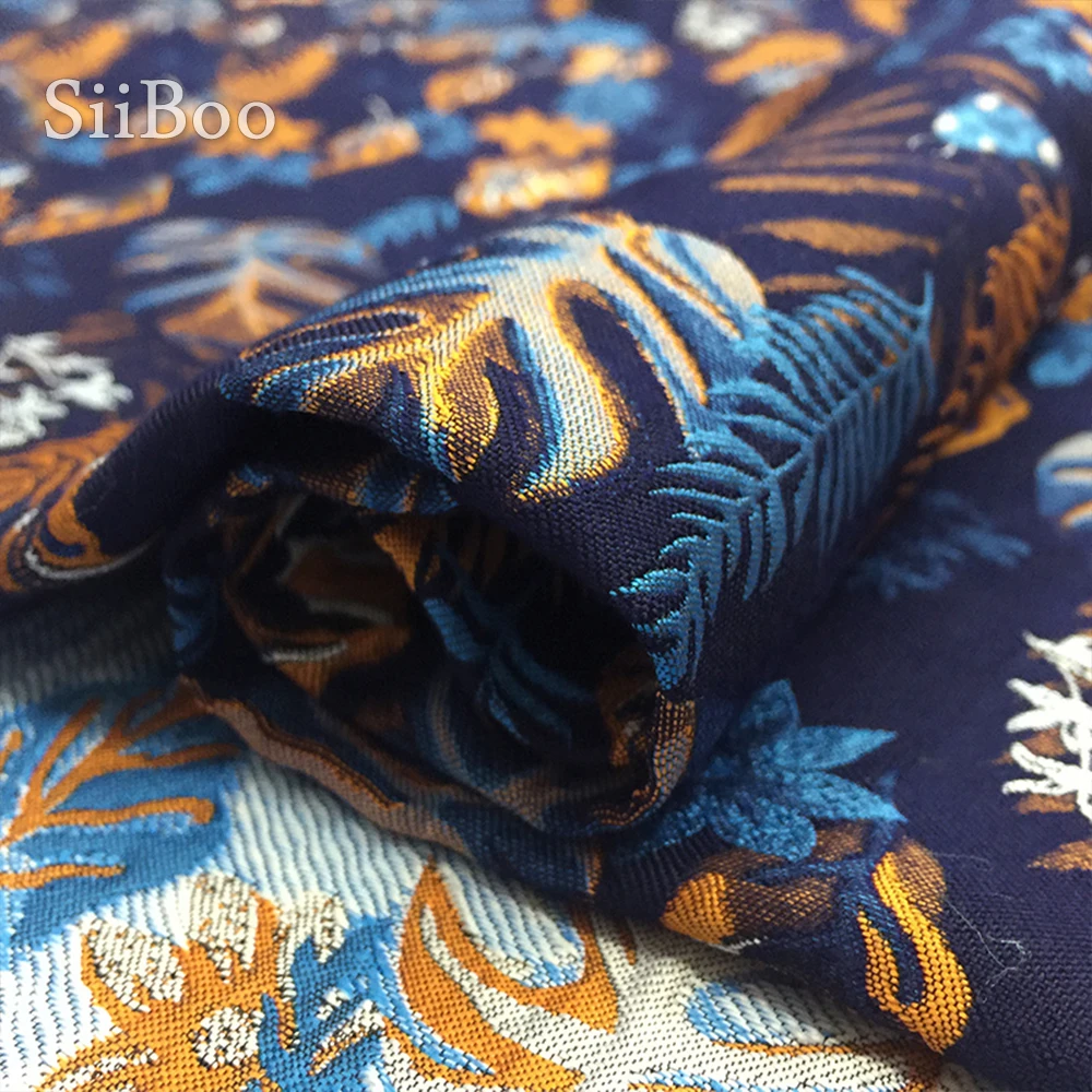 Винтажная жаккардовая ткань с цветочным принтом для платья SP4622|sewing cloth|textiles for