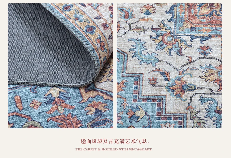 

Moroccan Carpet for Living Room Bedroom Retro American Area Rug Home Coffee Table Floor Mat Vintage Persian Rugs And Carpets