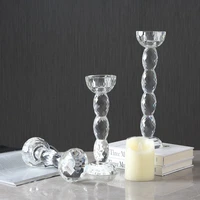 creative light luxury american simple fashion crystal column candlestick dining table hotel furniture exhibition hall home