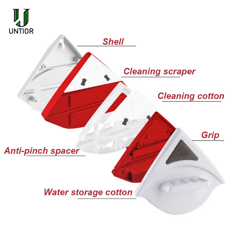 UNTIOR Магнитная щетка для мытья окон очиститель двусторонняя чистки стекла