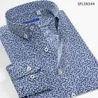 Smart Five, хлопковые облегающие рубашки, мужские повседневные рубашки с цветочным принтом розы, деловая формальная рубашка для мужчин, Camisa Masculina