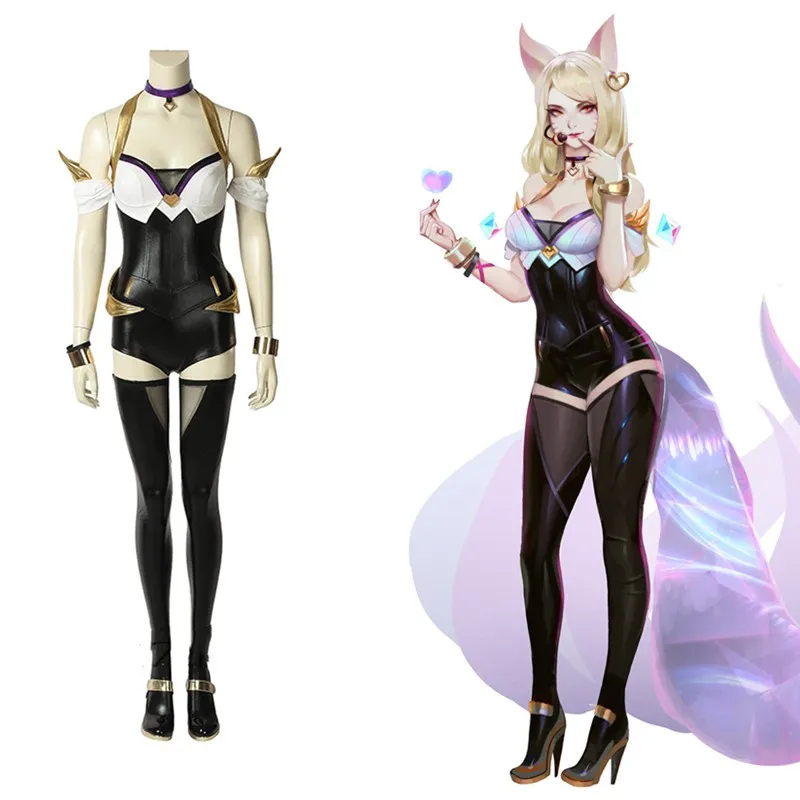 LOL кДа Ahri карнавальный костюм сексуальный комбинезон famele Косплей Униформа