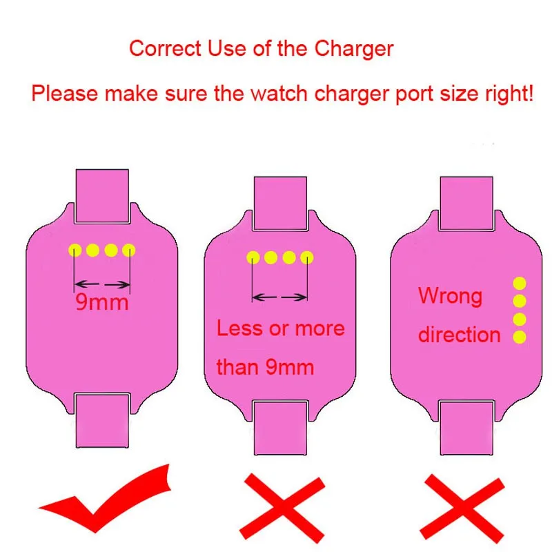 

USB Replace Charging Cable For DF25/DF27 Kids Smartwatch Power Charger Replacement Charging Cable USB Charging Clip Accessories