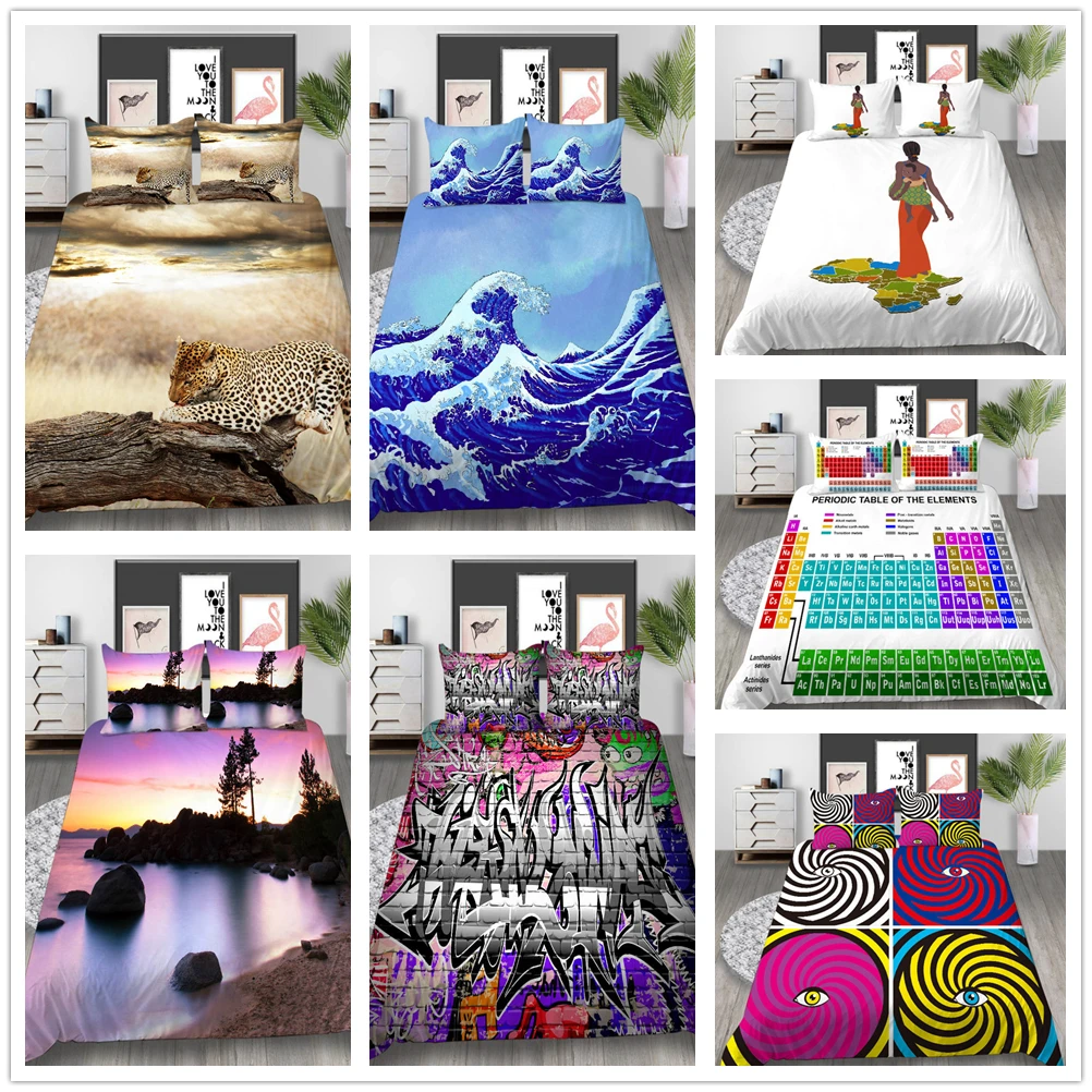 Роскошный комплект постельного белья подарок для взрослых 2/3 шт. двойной