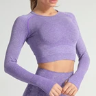 Топ для йоги 5 цветов, женский спортивный укороченный топ, спортивные топы для тренажерного зала, Женская бесшовная рубашка для йоги, женские топы для фитнеса