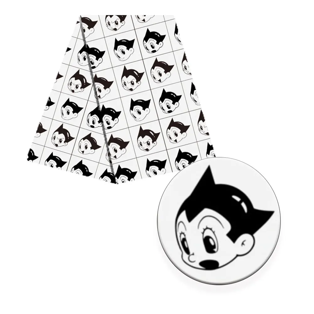 Полиэфирная хлопчатобумажная ткань дизайнерская с принтом для мультяшного