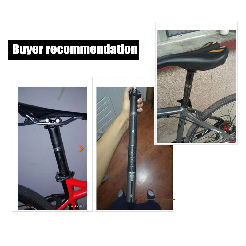 

Carbon Fiber Road Bicycle Seatpost MTB Mountain Bike Parts Seat Post Tube 27.2 /30.8 /31.6* 350/400mm Bike Seat Carbon Seatpost