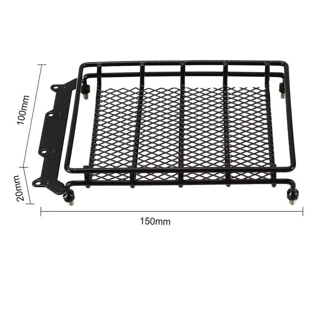 

Metal Roof Rack Luggage Carrier with LED Spotlights Bar for 1/10 RC Car Off-road Crawler TAMIYA CC01 AXIAL SCX10 D90