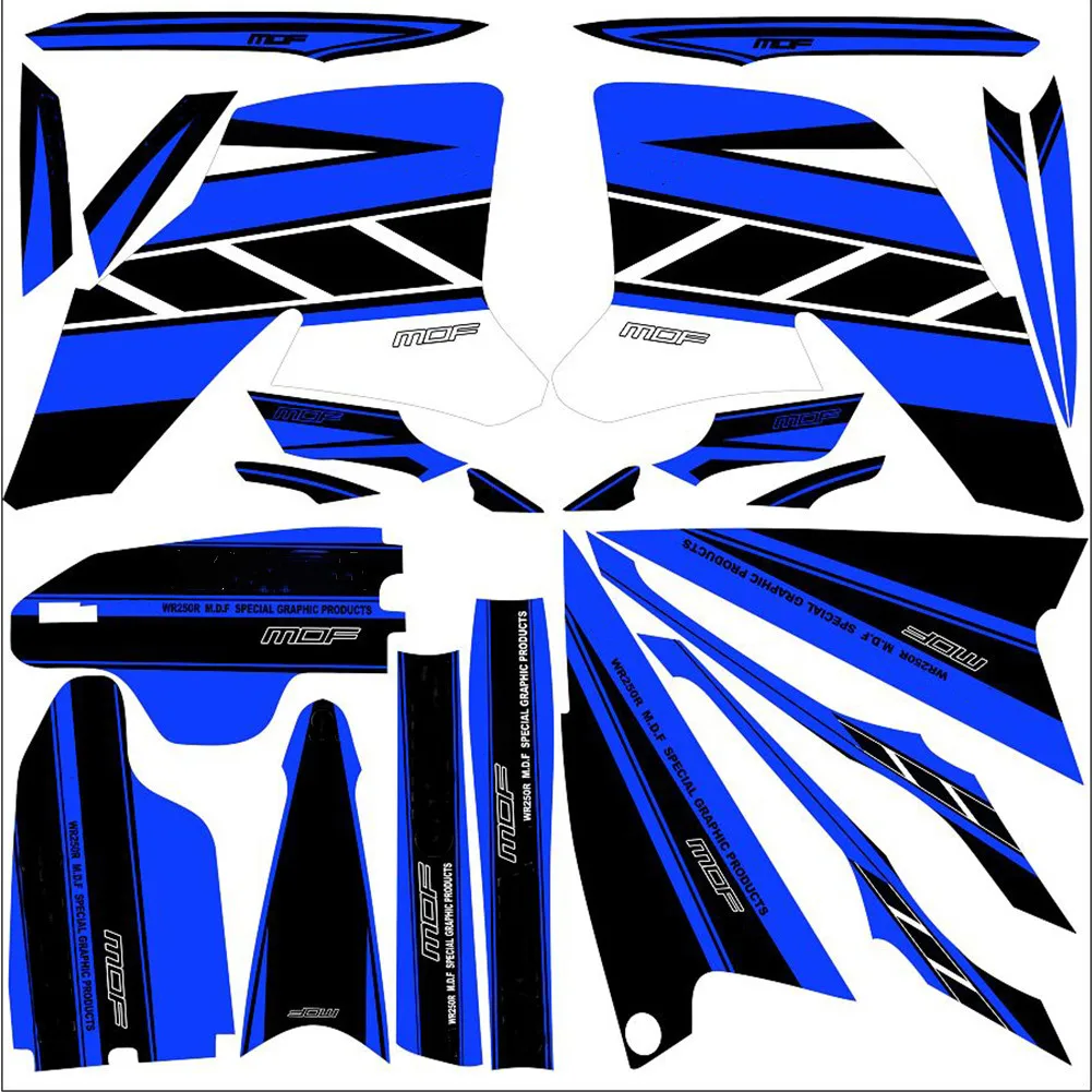 Бесплатные имена номеров на заказ наклейки WR250X графика для Yamaha WR250R 2008 2009 2010 2011 2012