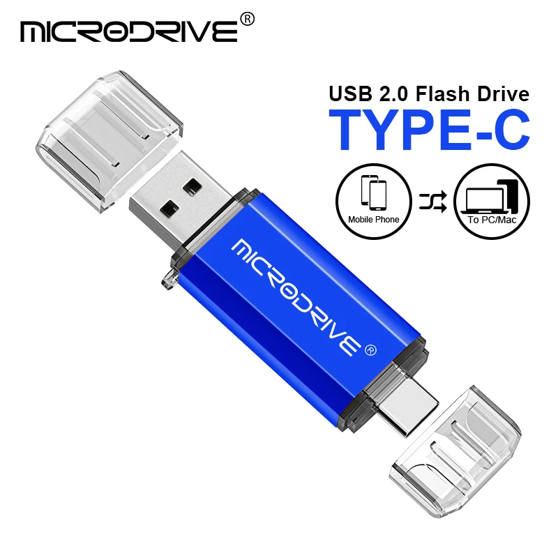 Металлический флеш-накопитель USB Type-C OTG 64 ГБ 32 16 8 128 флешка внешнее хранилище карта