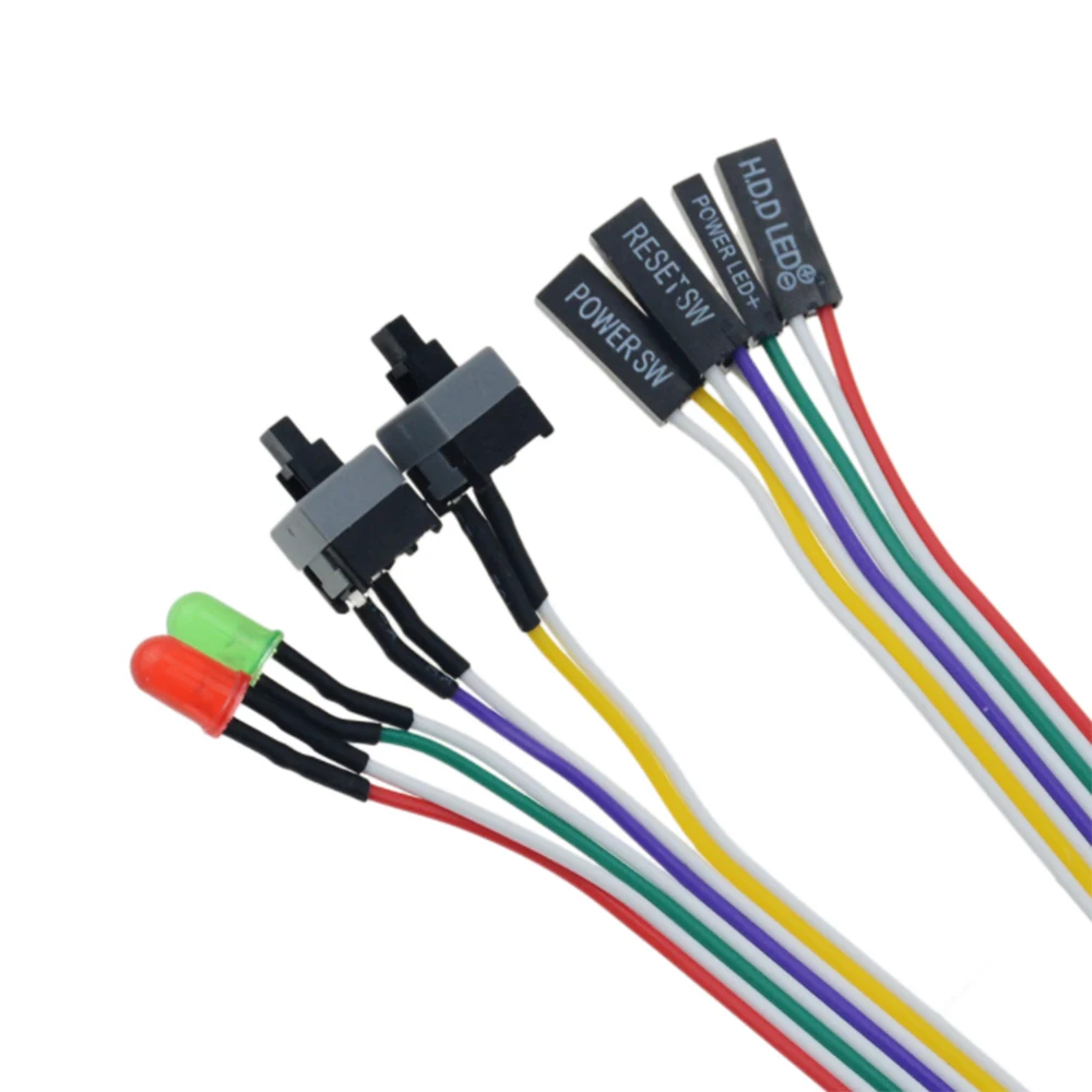 65 см материнская плата компьютера Мощность кабель оригинальный вкл/выкл Сброс с