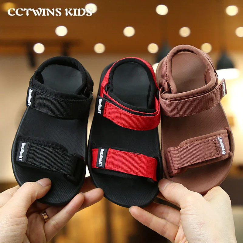 

Kids Shoes 2021 Summer Boys Girls Fashion Brand Beach Sandals Sports Outdoor Slippers Toddler Soft Flats Red Baby Shoes 24-35