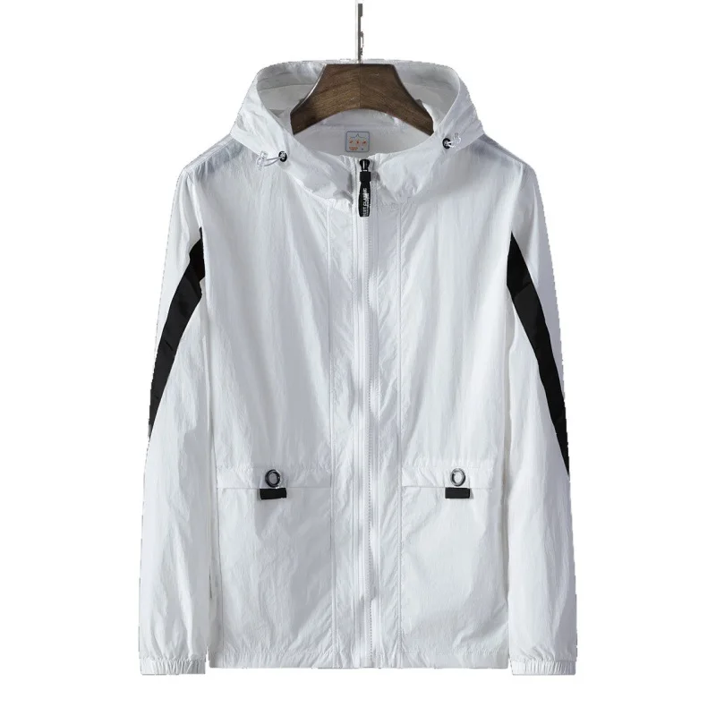 

Summer outdoor hooded sun protection clothing ultra-thin breathable couple cycling skin clothing jacket large size S-8XL