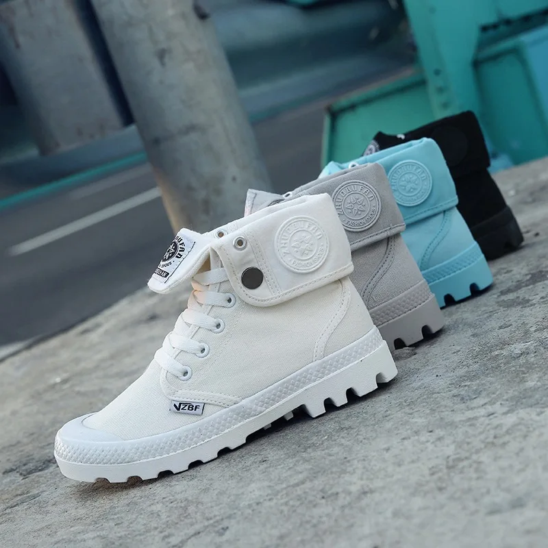 

Outdoor women Booties Casual women canvas shoes 2021 Spring autumn section thick high-top women's boots trend Comfortable Soft