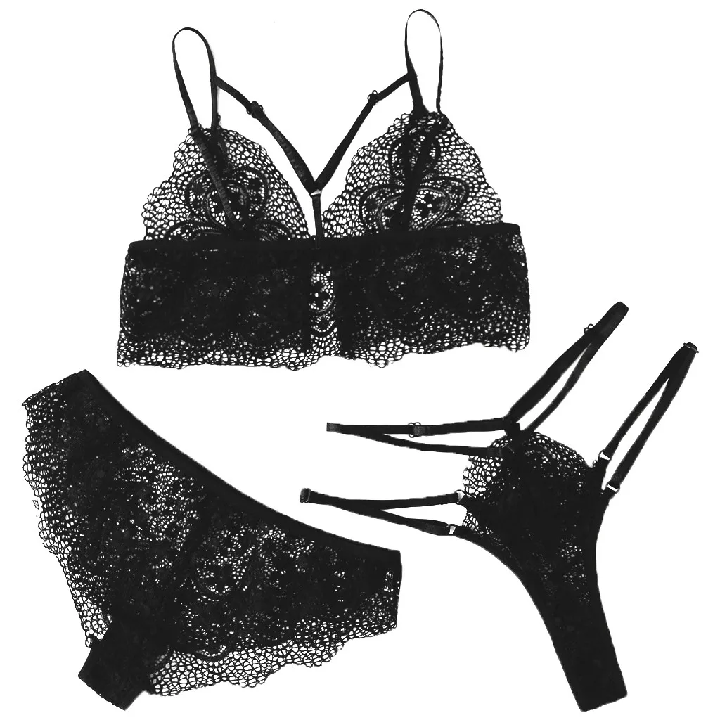2019 женское сексуальное нижнее белье комплект с бюстгальтером 3 шт. женский