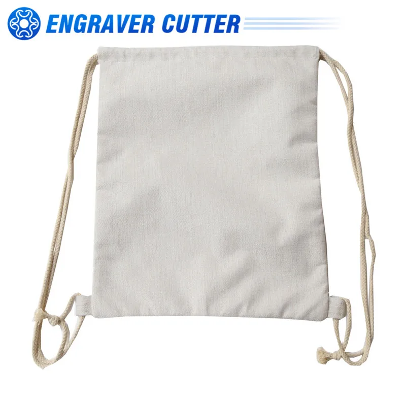 

10pcs Linen Blank Sublimation Drawstring Bags Backpacks for DIY