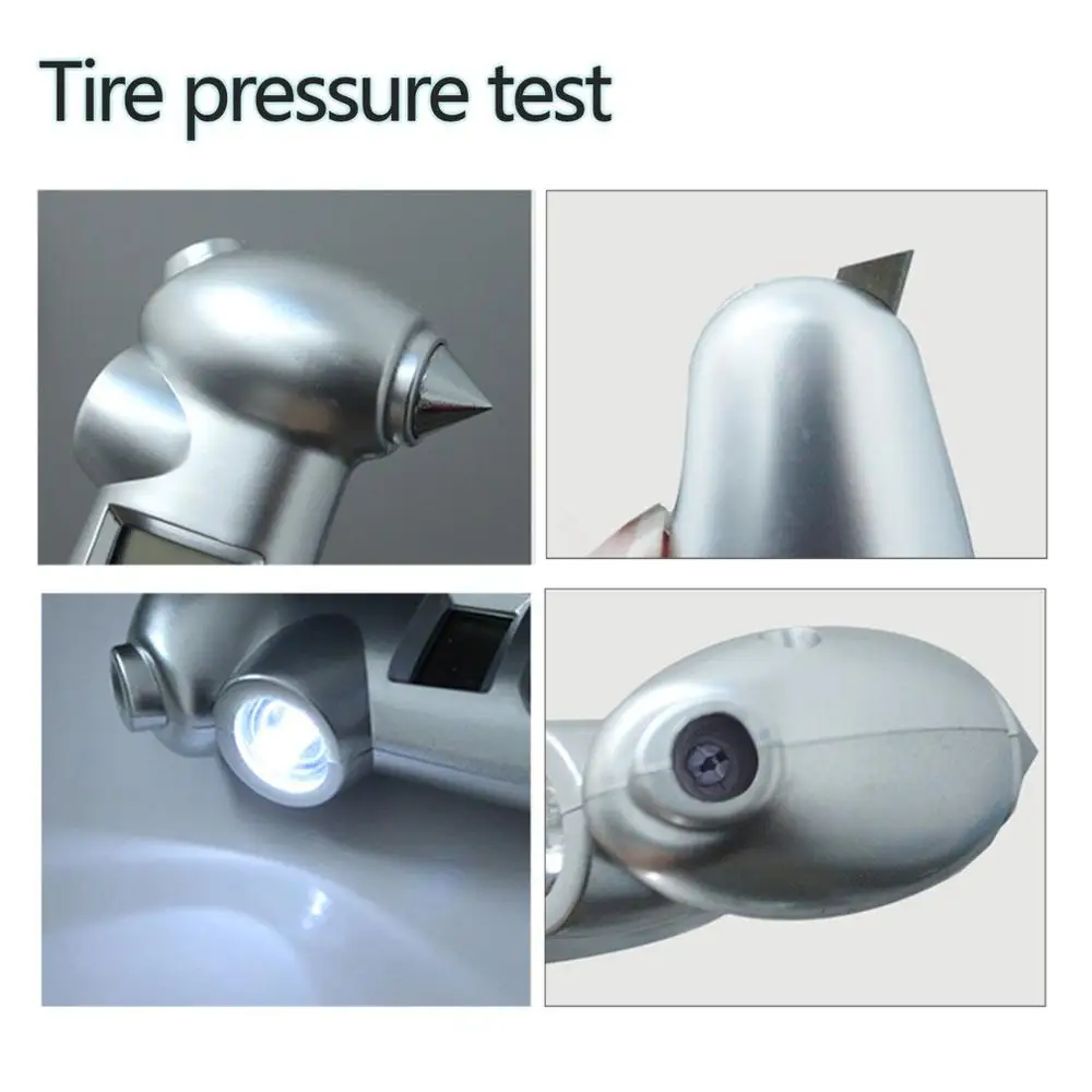 4 в 1 Многофункциональный ЖК-дисплей цифровой датчик давления шинах портативный